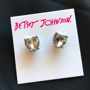 Betsy Johnson heart earrings